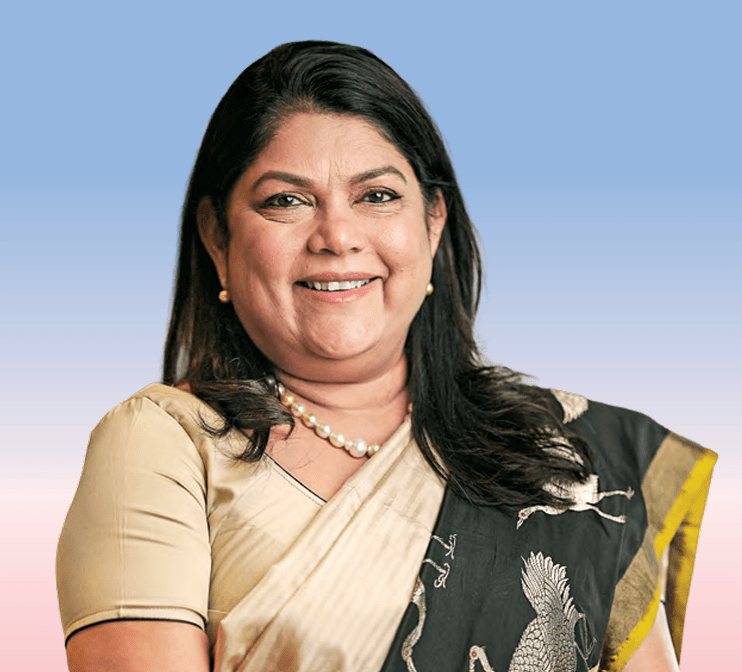 Portrait of Falguni Nayar, founder & CEO of Nykaa.